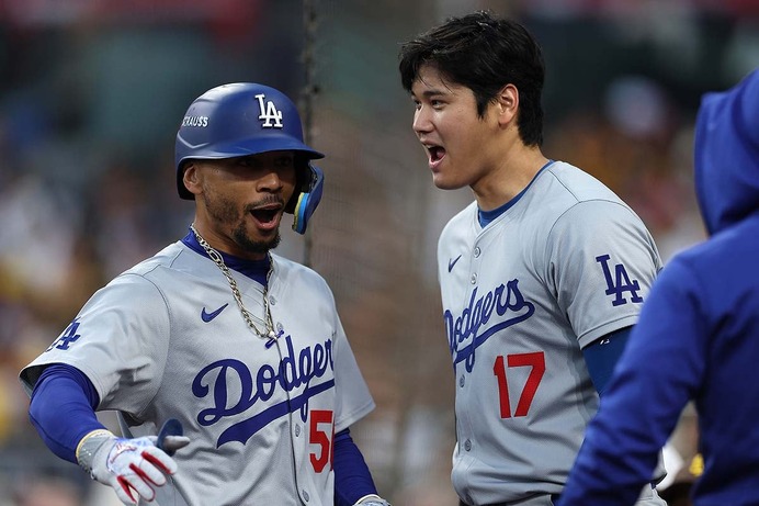 【MLB】大谷翔平が敬遠されると……「打率.750」　次打者ベッツが相手の“定石采配”に理解「ショウヘイを選択すれば、ほぼ負け戦だからね」