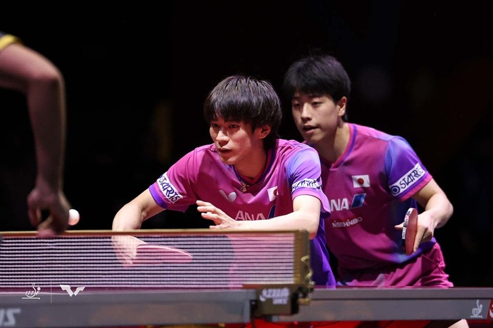 戸上隼輔、篠塚大登の“とがしの”ペアが快勝でメダル確定　エジプトペアをストレート撃破でベスト4進出【世界卓球2025】