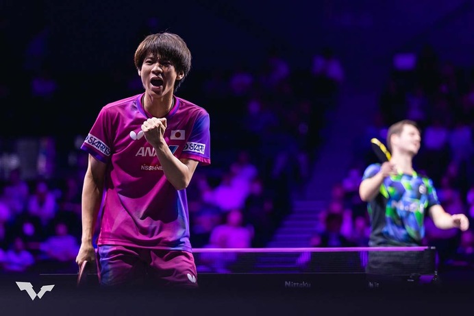 戸上隼輔、日本勢16強一番乗りに「プレッシャーを感じていた」　上位進出へは「100％の力を出さないと勝てない」【WTTチャンピオンズ横浜】