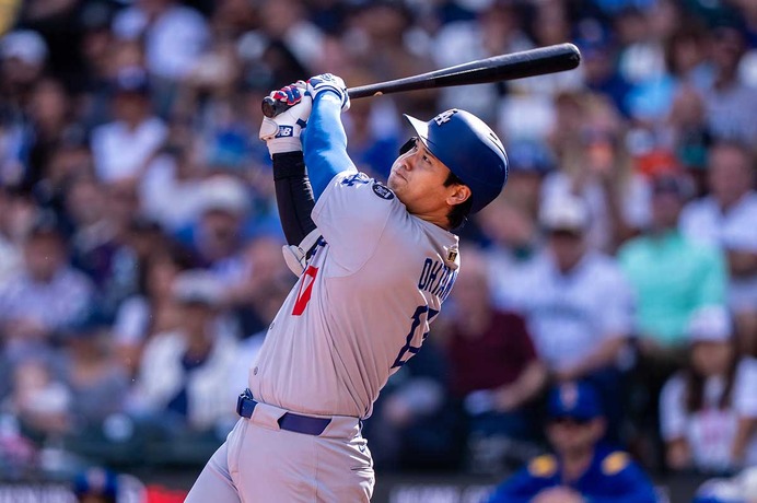 【MLB】自己・球団最多55号を放った大谷翔平、今季成し遂げた“偉業”を公式サイトが称賛「本塁打王よりさらに良い賞を受賞する」