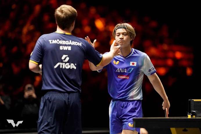 宇田幸矢、快進撃続くサウスポーのパリ五輪銀撃破に賛辞「無敵のウダが支配」　勝負を分けたポイントや次戦にも言及【チャイナスマッシュ2025】