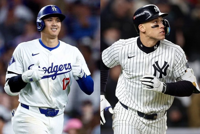 【MLB】大谷翔平&#038;ジャッジが成し遂げた歴史的偉業　両リーグMVPが放った“2年連続50号”を公式が紹介「オオタニが快投とともに記録」