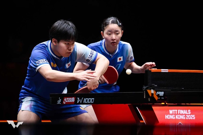 松島輝空・張本美和の“そらみわペア”が中国の世界王者撃破なるか　決勝進出懸けて王楚欽＆孫穎莎の最強コンビと激突【WTTファイナルズ香港】