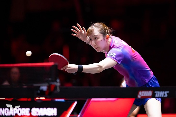 早田ひな、初対戦の中国勢とフルゲーム熱戦も逆転勝利　世界40位と3度のデュースの激闘制したサウスポーが3回戦進出【シンガポールスマッシュ】