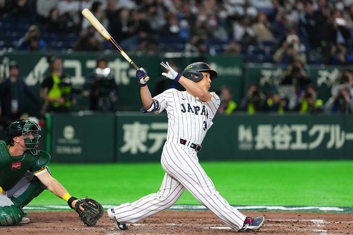 【WBC2026】吉田正尚が2試合連発、起死回生の逆転2ラン　変則左腕の低めボール球を“バット一閃”