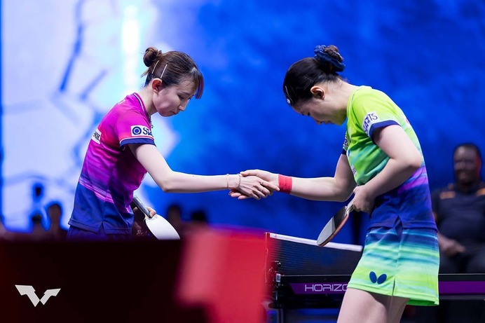張本美和、中国メディアが分析した早田ひな撃破の要因は？　WTT公式はWエースの戦いに熱視線「ライバル関係が燃え盛る」【USスマッシュ】