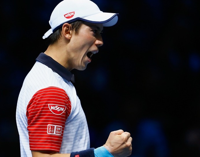 錦織圭対ノバク・ジョコビッチ（2014年11月15日）（c）Getty Images