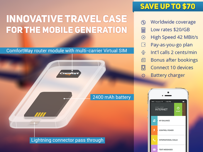 【旅しよう】海外でも安心してインターネットが楽しめるスマホ用トラベルケース　米国サンフランシスコ