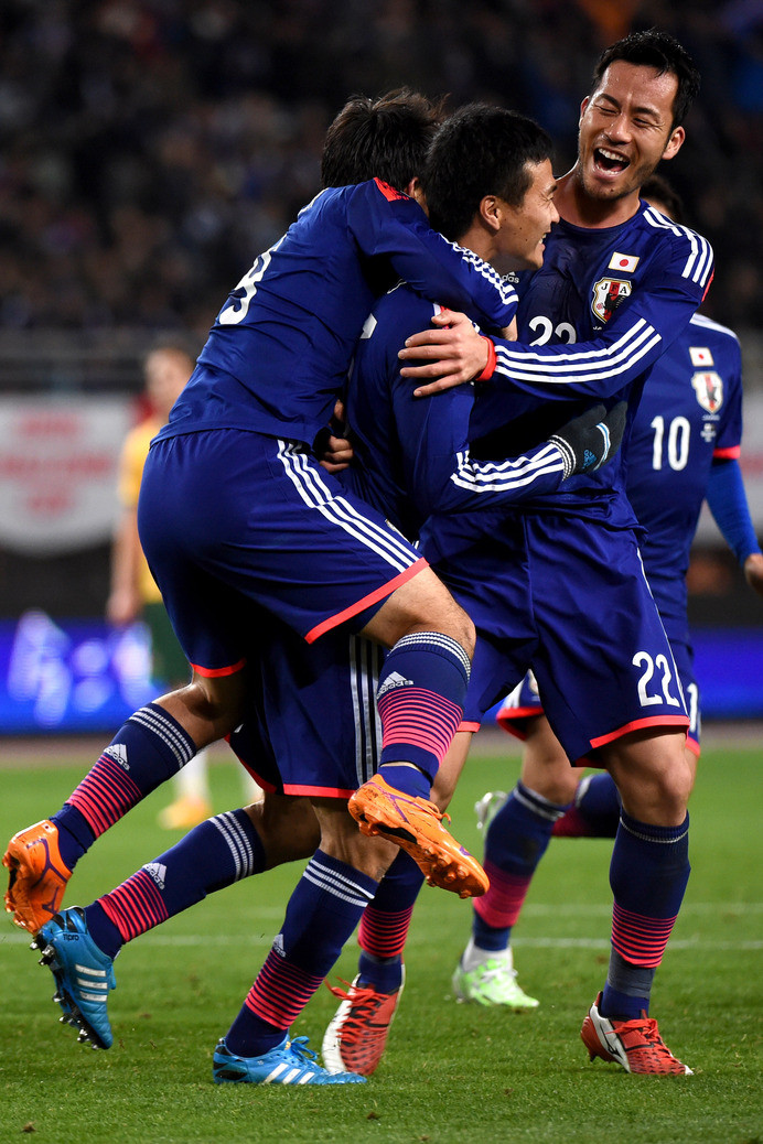 サッカー日本代表がオーストラリアに勝利（2014年11月18日）（c）Getty Images
