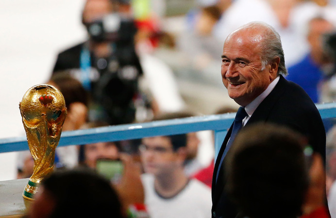 FIFAブラッター会長（2014年7月13日（c）Getty Images）