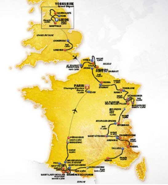 　第101回ツール・ド・フランスは2014年7月5日に英国リーズで開幕する。サッカーＷ杯と重複する序盤の9日間は平たん区間。5日目は「北の地獄」と呼ばれる石畳の悪路を走る。最大の勝負どころはアルプスの第14ステージとピレネーの第18ステージ。総距離は3,600km超で、27