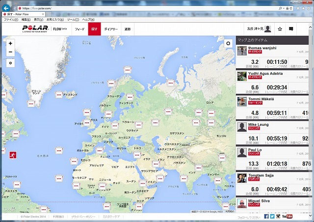 Polar M400と連動するPolar Flow。世界のユーザーがつながる