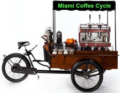 自転車をこいで移動するコーヒーショップがマイアミにあるらしい