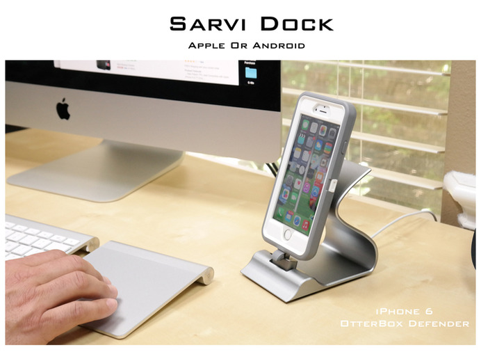 アルミニウム製のオシャレなスマホドック「Sarvi Dock」　アメリカ