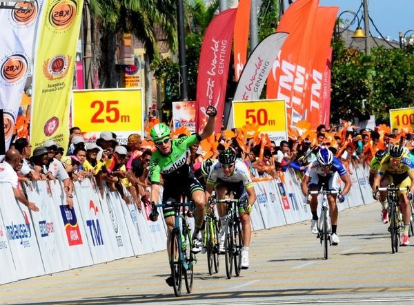 全10ステージで行われるアジア最大級の自転車ロードレース、マレーシアのツール・ド・ランカウイは3月5日に第7ステージが行われ、日本の国際ケイリンなどでもお馴染みのテオ・ボス（オランダ、ベルキン）がゴールスプリントを制して今大会2勝目を飾った。