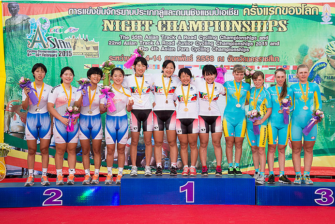 アジア選手権の女子ジュニアチームパーシュートで日本が優勝