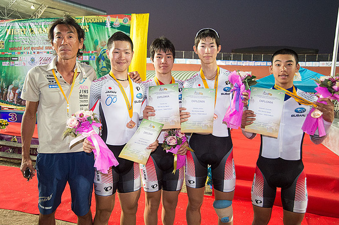 男子ジュニアチームパーシュートで日本は3位。アジア・ジュニア選手権