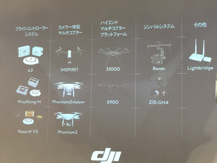 新型空撮機器Inspire 1のデモを実施　DJI