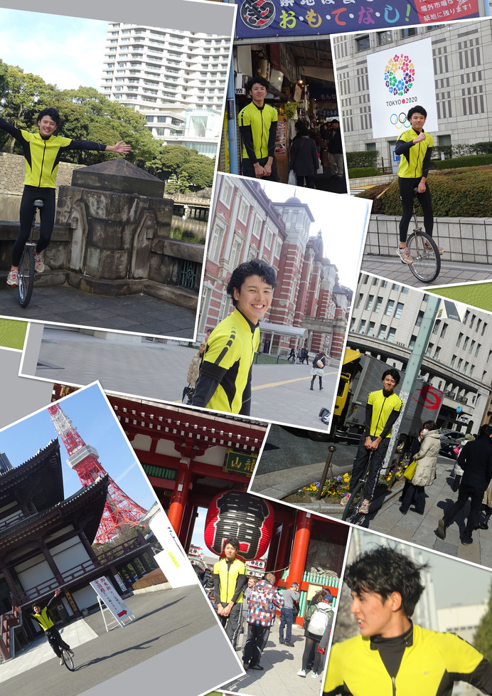 【東京マラソン15】一輪車で東京マラソンの見所スポットを走ってみた！…スタート地点 都庁前篇