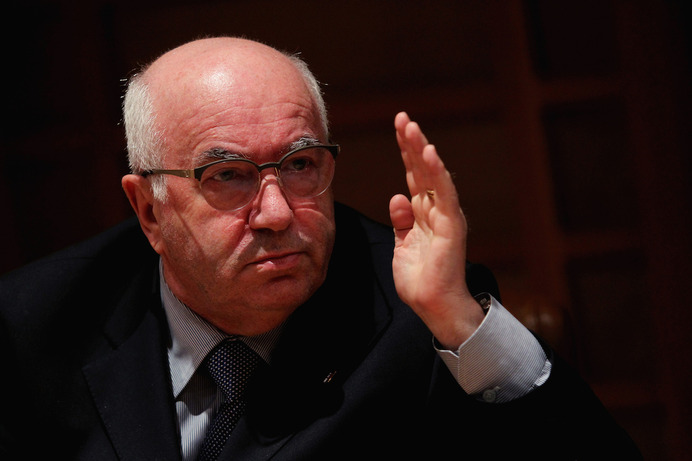 【セリエA】イタリアサッカー連盟のカルロ・タベッキオ会長（2015年3月26日）