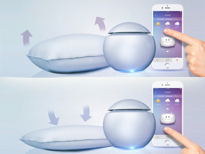 いびきを止めて心地よい睡眠を楽しむスマートまくら「SLIIP」…アメリカ発