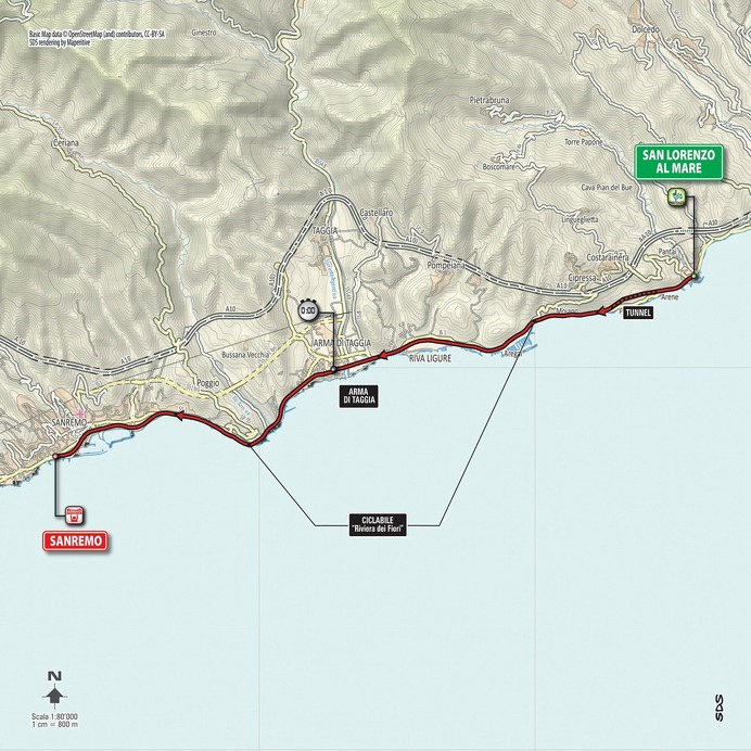 2015年ジロ・デ・イタリア第1ステージコースマップ
