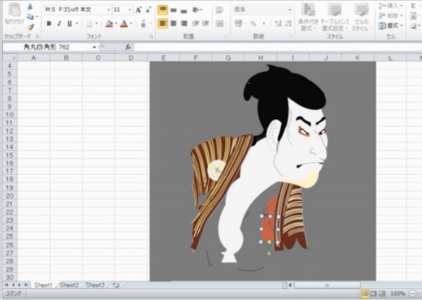 ニコニコ動画の絵師がすごい！Excelで浮世絵を描