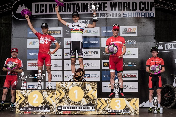 2015年UCI MTBワールドカップ・クロスカントリー第2戦ドイツ男子、ジュリアン・アブサロンが優勝