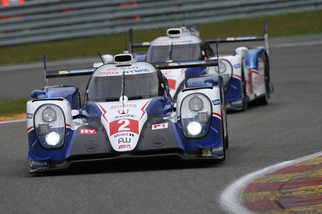 トヨタは悲願のルマン初制覇を目指す（TOYOTA TS040 HYBRID）。