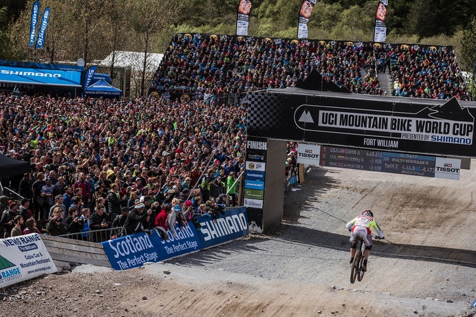 2015年UCI MTBワールドカップ・ダウンヒル第2戦イギリス・フォートワース男子、グレッグ・ミナーが優勝