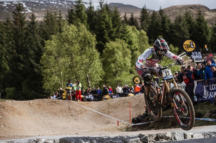 2015年UCI MTBワールドカップ・ダウンヒル第2戦イギリス・フォートワース男子、グレッグ・ミナーが優勝