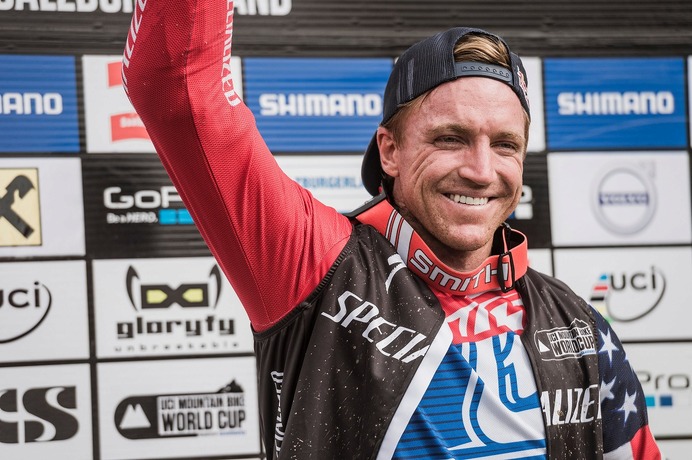 2015年UCI MTBワールドカップ・ダウンヒル第3戦オーストリア・レオガング男子、アーロン・グウィンが優勝