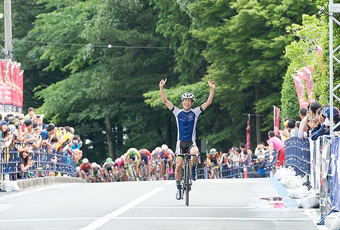 男子U23：ロードレースで初のビッグタイトルとなった中井路雅（京産大）