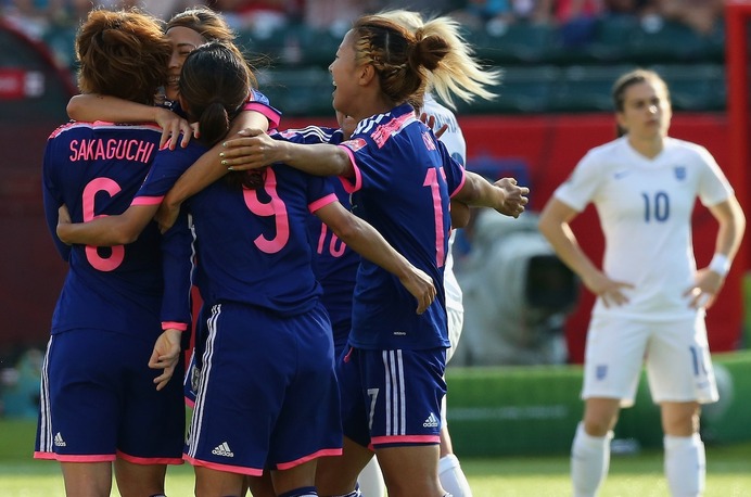 サッカーの女子W杯準決勝 日本対イングランド（2015年7月1日）（c）Getty Images