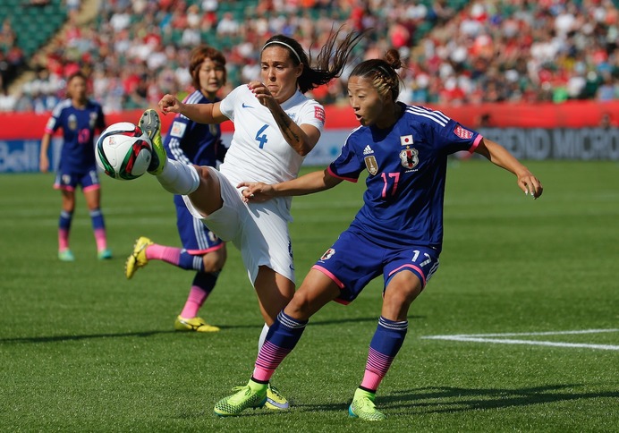 サッカーの女子W杯準決勝 日本対イングランド（2015年7月1日）（c）Getty Images