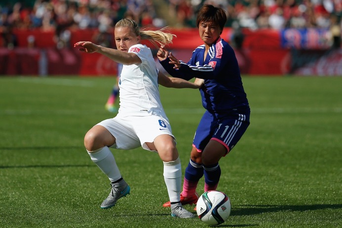 サッカーの女子W杯準決勝 日本対イングランド（2015年7月1日）（c）Getty Images