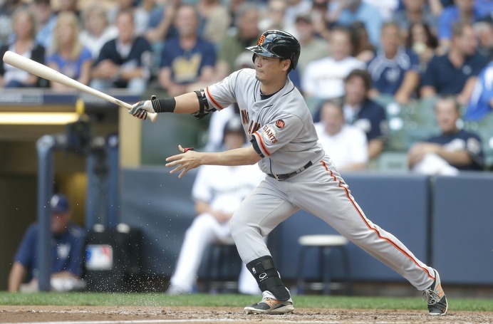 青木宣親（2015年5月27日）（c）Getty Images