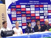 「競泳ワールドカップ」タイトルスポンサーのエアウィーヴ、FINAと共同記者会見 画像