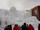 五郎丸歩も雪像に…さっぽろ雪まつり 画像