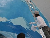 日本唯一の女性銭湯ペンキ絵師が描く世界遺産「富士山」一周年記念イベント 画像