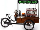 自転車をこいで移動するコーヒーショップがマイアミにあるらしい 画像