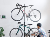 サンワサプライ、2台用自転車ディスプレイスタンドとメンテナンス用ワークスタンド 画像