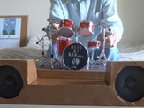 紙工作でドラムを作る！音が鳴り、フットペダルも連動…ニコニコ動画 画像