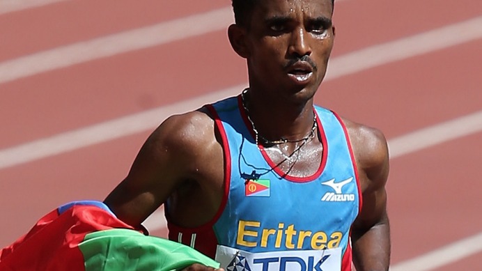 男子マラソンでエリトリアの新鋭ギルメイ・ゲブレスラシエが優勝（c）Getty Images