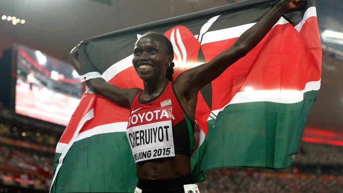 【世界陸上2015】ケニアのチェルヨト、女子1万メートル2度目の金（c）Getty Images
