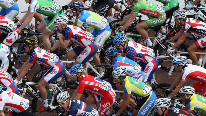 ロンドン五輪 自転車男子ロード 参考画像（2012年7月28日）