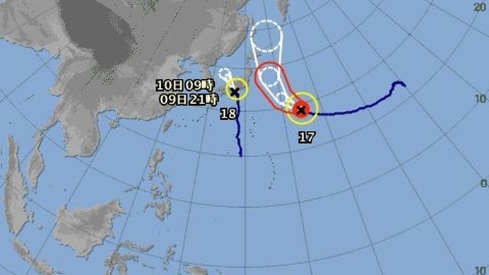 台風経路図