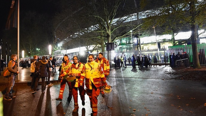 ドイツ代表対オランダ代表の親善試合がテロリストから爆破予告が届いて中止に（2015年11月17日）