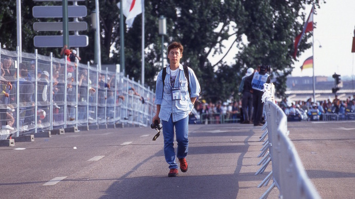 フリーとして全日程を初めて取材した1997年ツール・ド・フランス。開幕日のルーアンにて