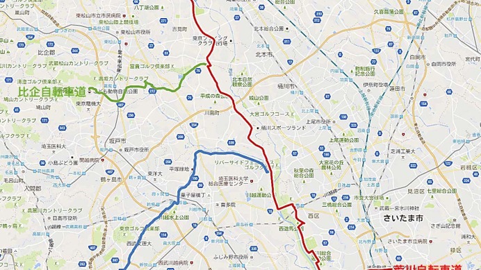 接続する3つの自転車道をくまなく巡ると、総延長は160kmとなる
